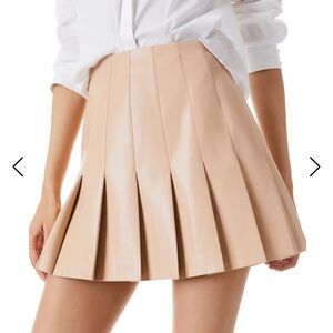 ALICE+OLIVIA Almond color: CARTER VEGAN MINI SKIRT